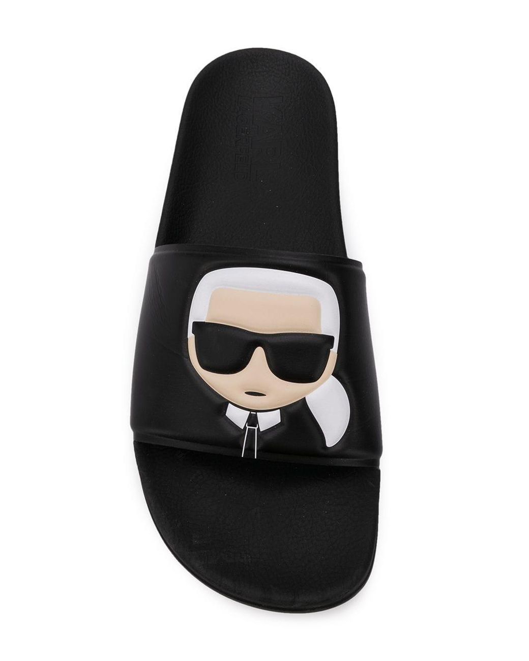 KARL LAGERFELD コンド モノグラム スリッポン スライド Karl Lagerfeld Kondo スリッポン | ブラック | FARFETCH JP