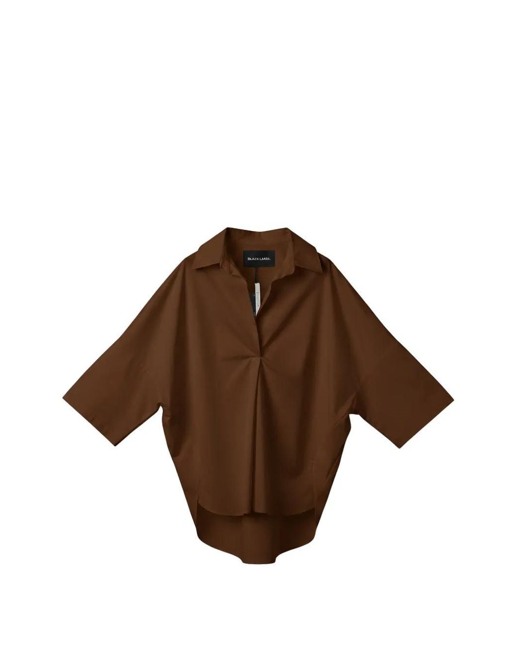 Ralph Lauren Brown Oversized Pleated Shirt
