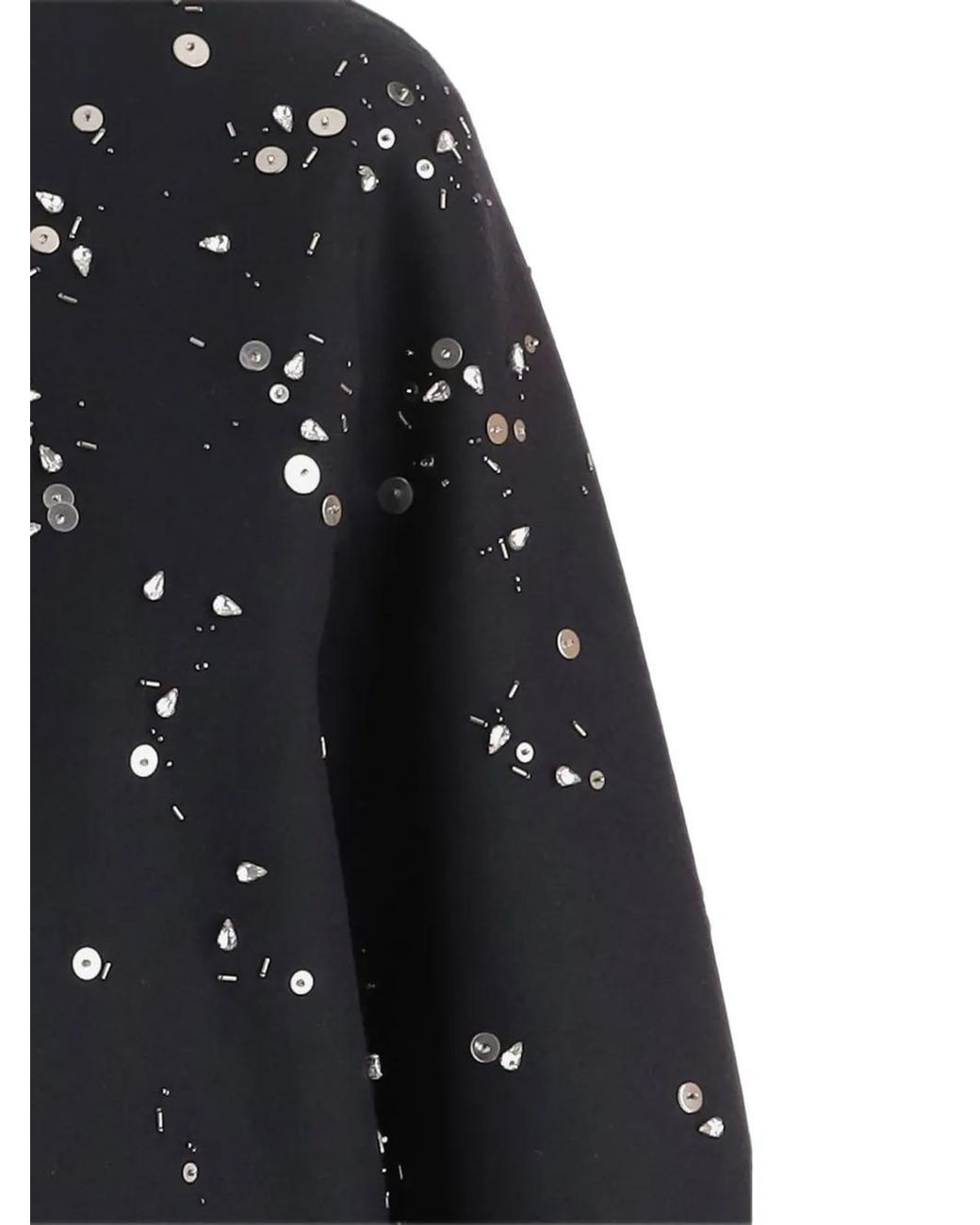 Jil Sander Black Veste Zippée En Laine À Ornements