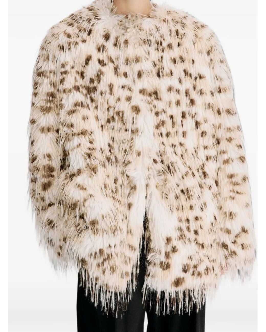 Loulou de Saison Natural Faux-Fur Collarless Coat