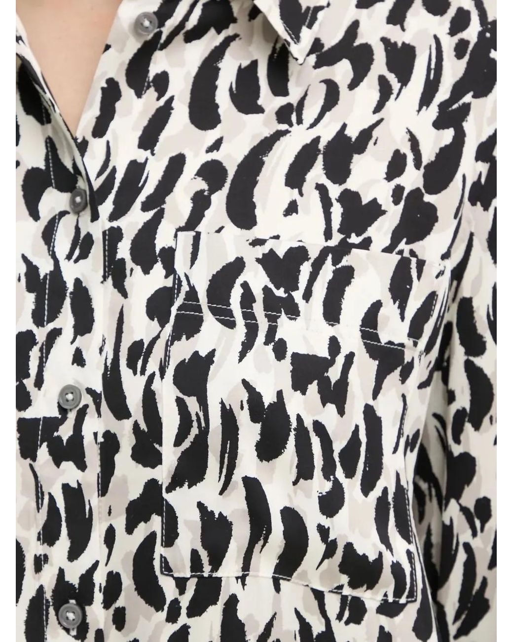 Marc O' Polo Gray Abstract-Print Shirt