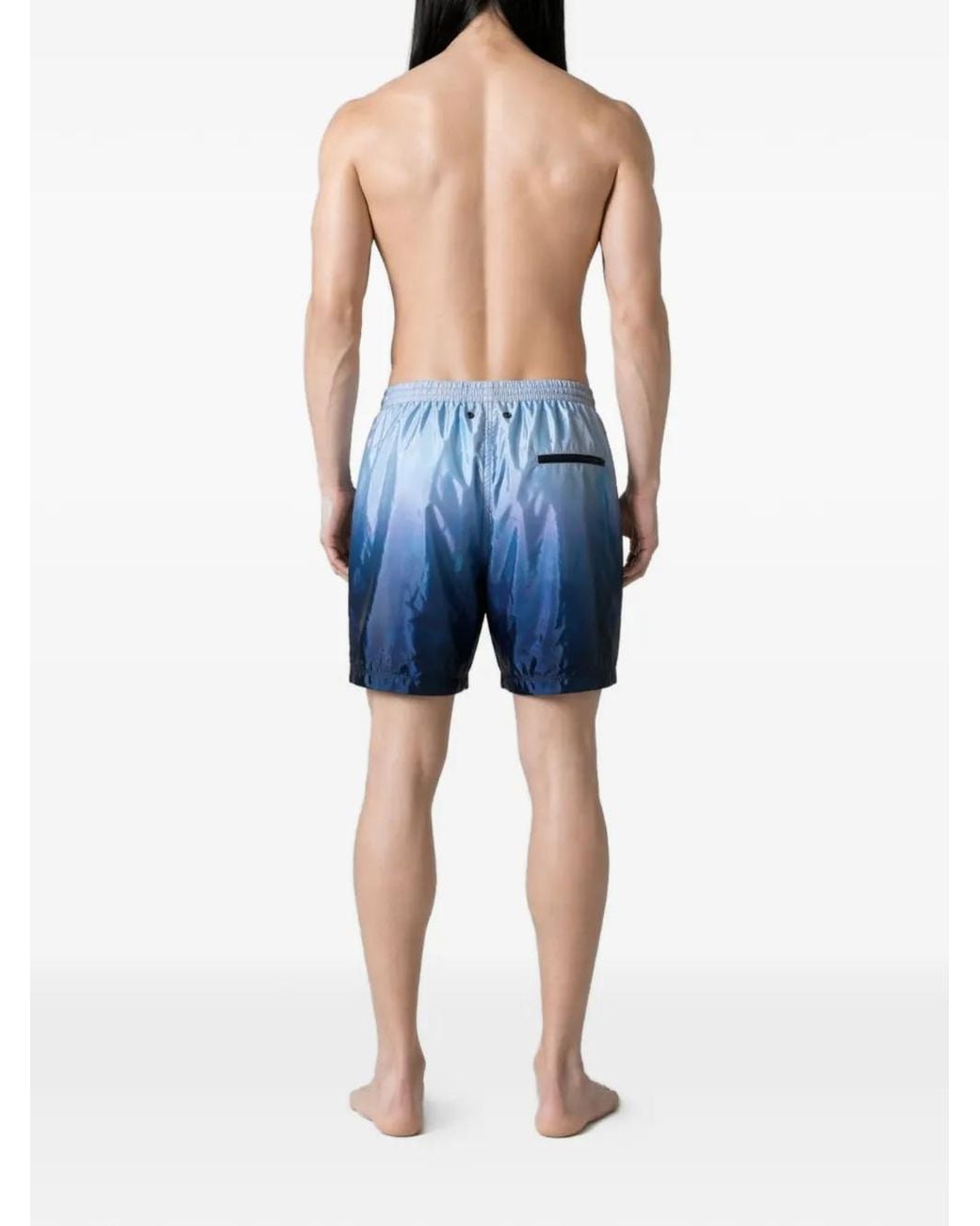 True Tribe Blue Gradient-Effect Swim Shorts for men