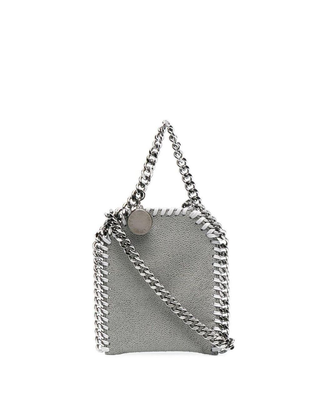 Stella McCartney Chain-link Detail Mini Bag in Grey (Gray) - Lyst