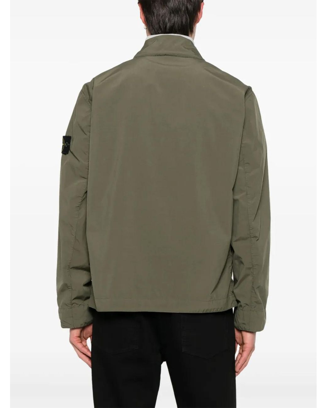 Stone Island Green Jacket With Hood for men