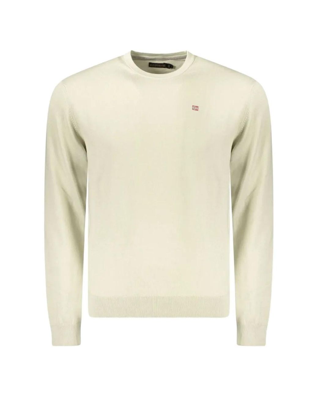 Napapijri Natural Logo-Detail Crew-Neck Sweater for men
