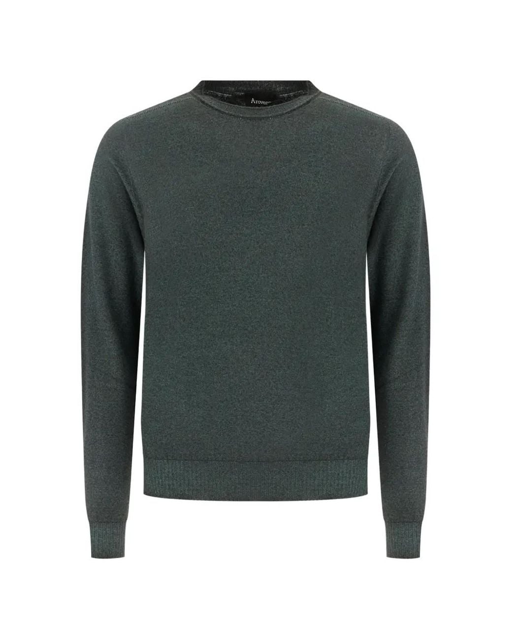 AROVESCIO Green Crew-Neck Sweater for men
