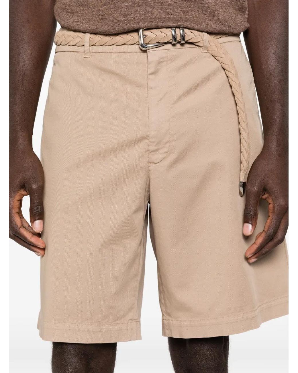 Brunello Cucinelli Natural Short À Passants De Ceinture for men