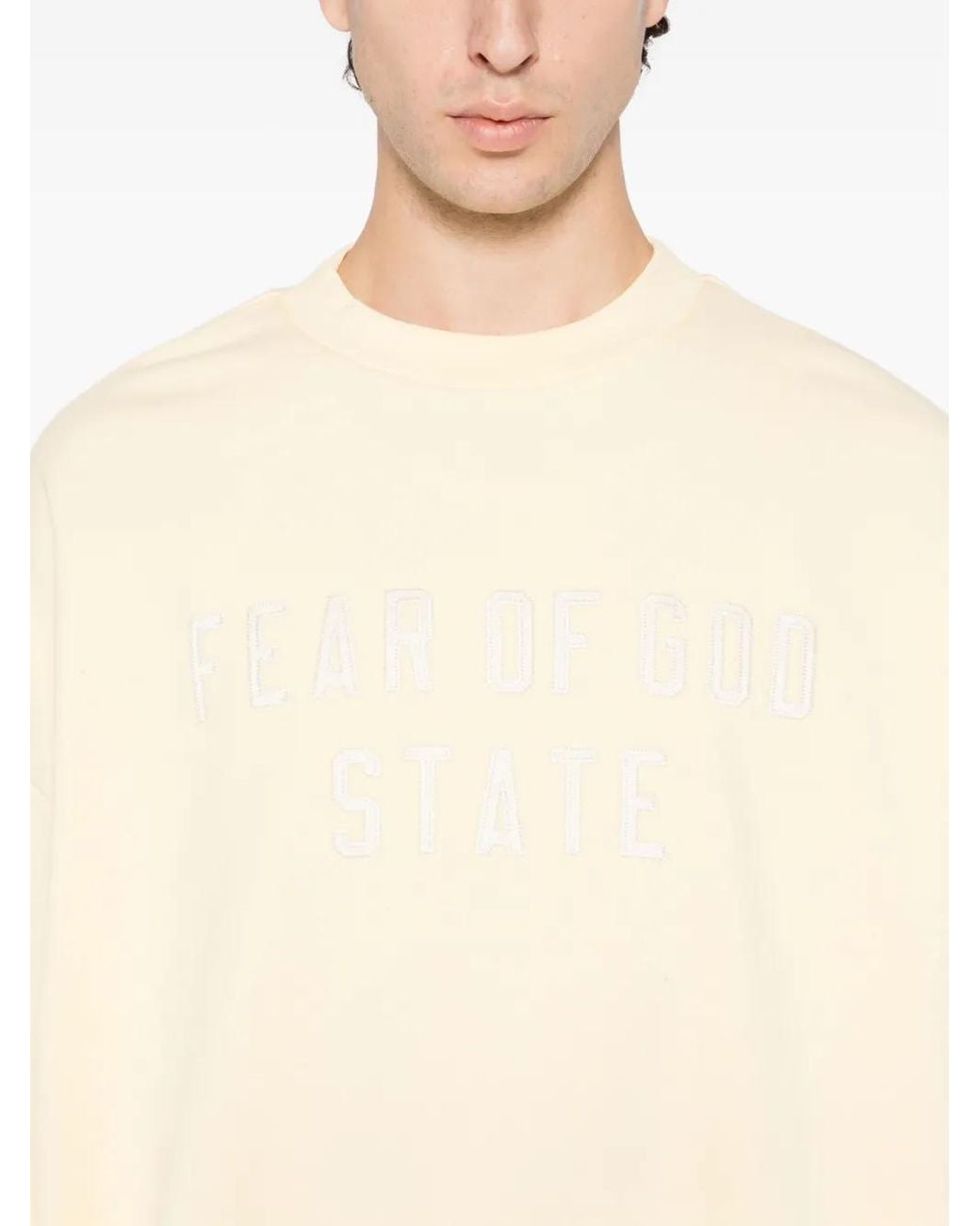 Fear Of God Natural Logo-Appliqu Sweater for men