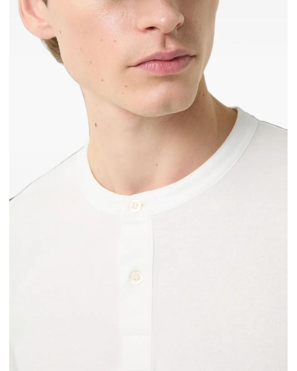Bogner White Remo Button-Placket T-Shirt for men