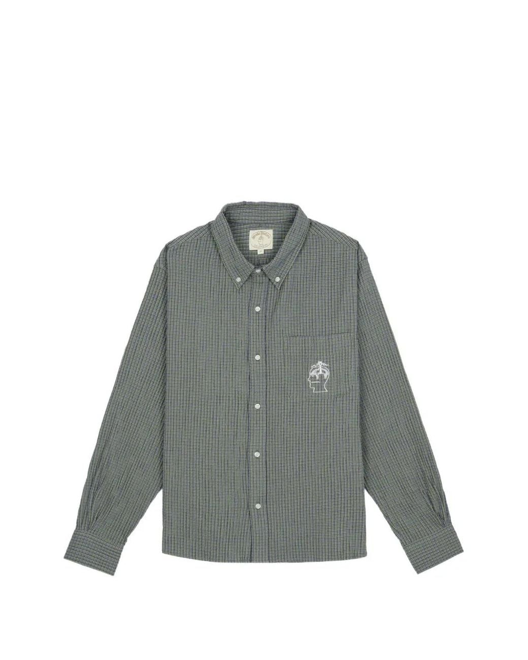 Brooks Brothers Gray X Brain Dead Checked Shirt