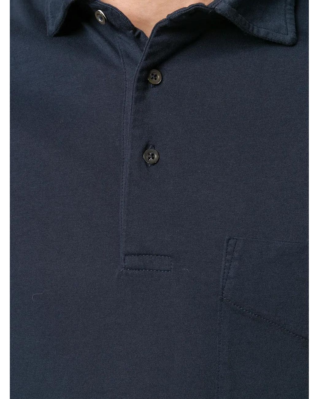 Aspesi Blue Basic Polo Shirt for men