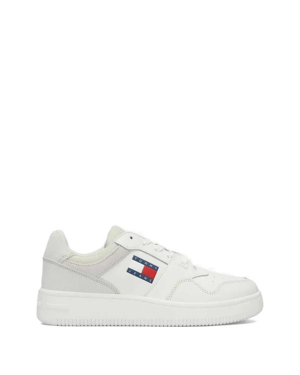 Tommy Hilfiger White Logo-Patch Sneakers