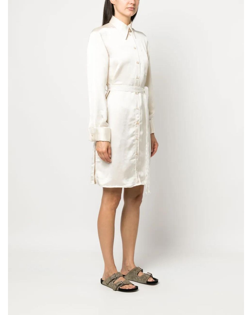 Wales Bonner White Flow Shirt Dress Clothing