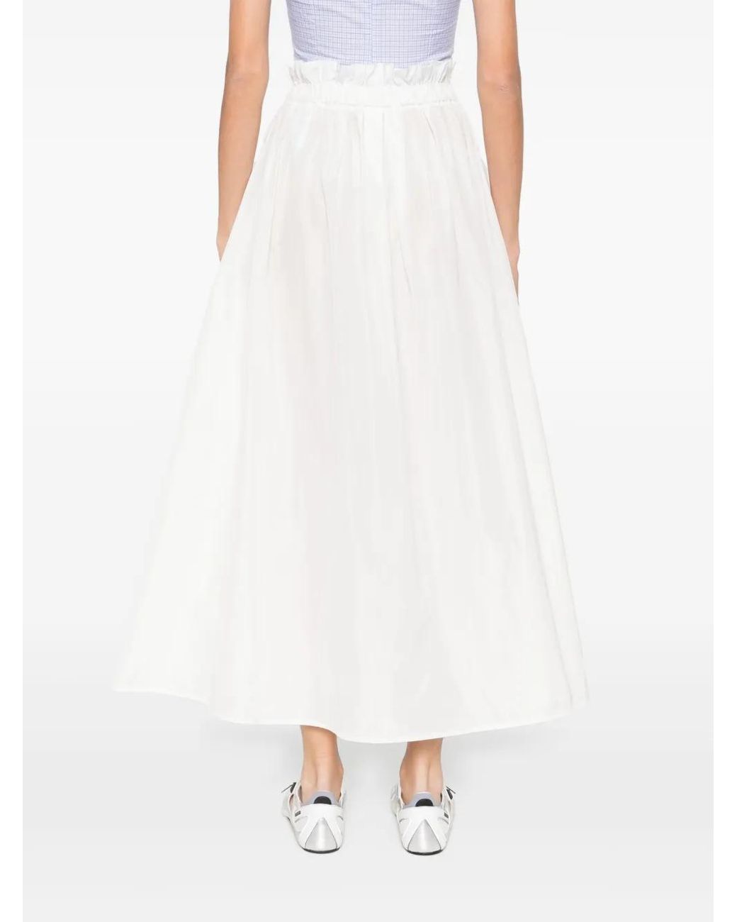 Herno White High-Waisted Skirt