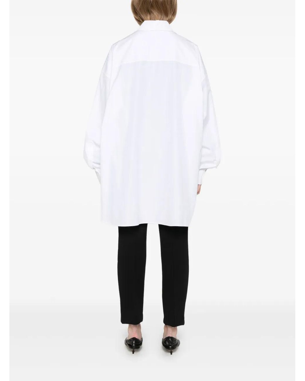 Wardrobe NYC White Cotton Shirt Dress