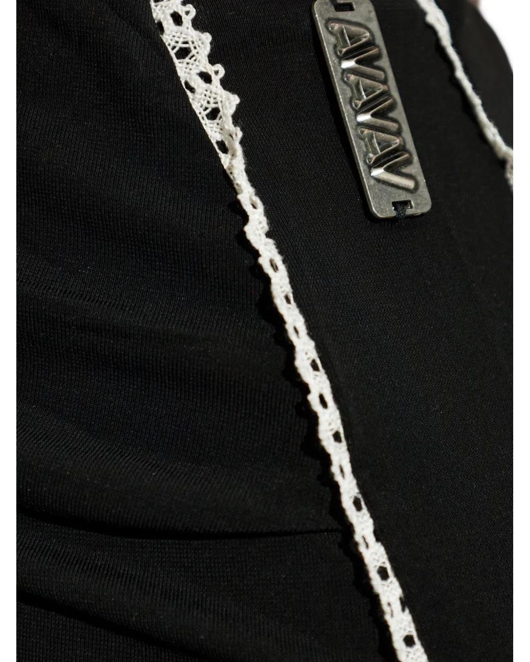 AVAVAV Black Sequin-Embellishment Midi Skirt