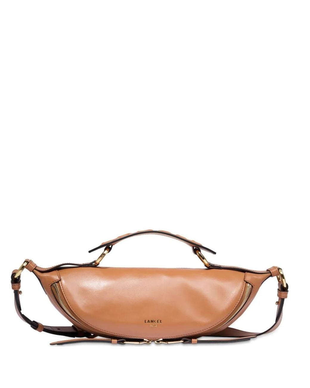 Lancel Pink Origami Zip Crossbody Bag