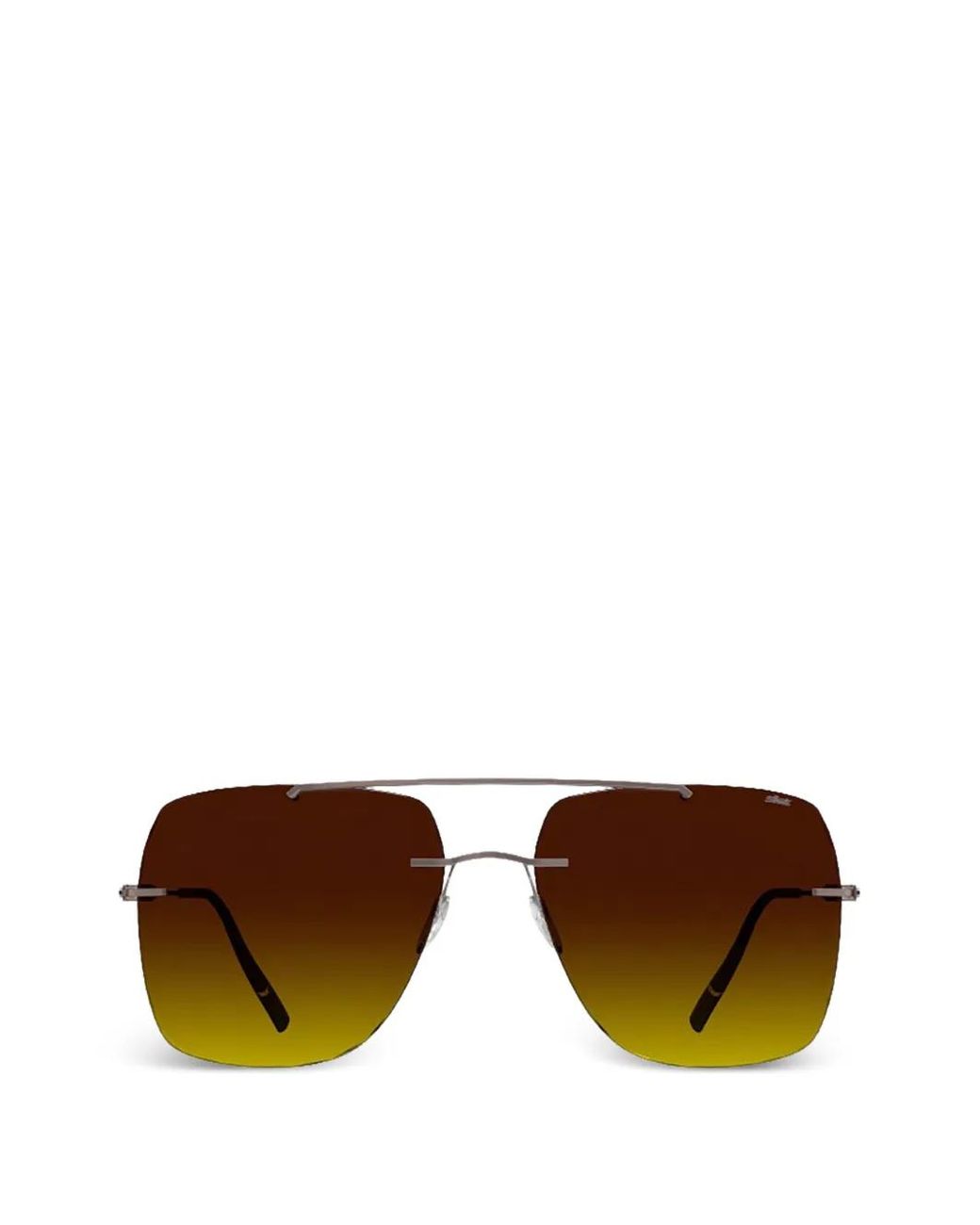 Silhouette Brown Panmure Rimless Square-Frame Sunglasses for men