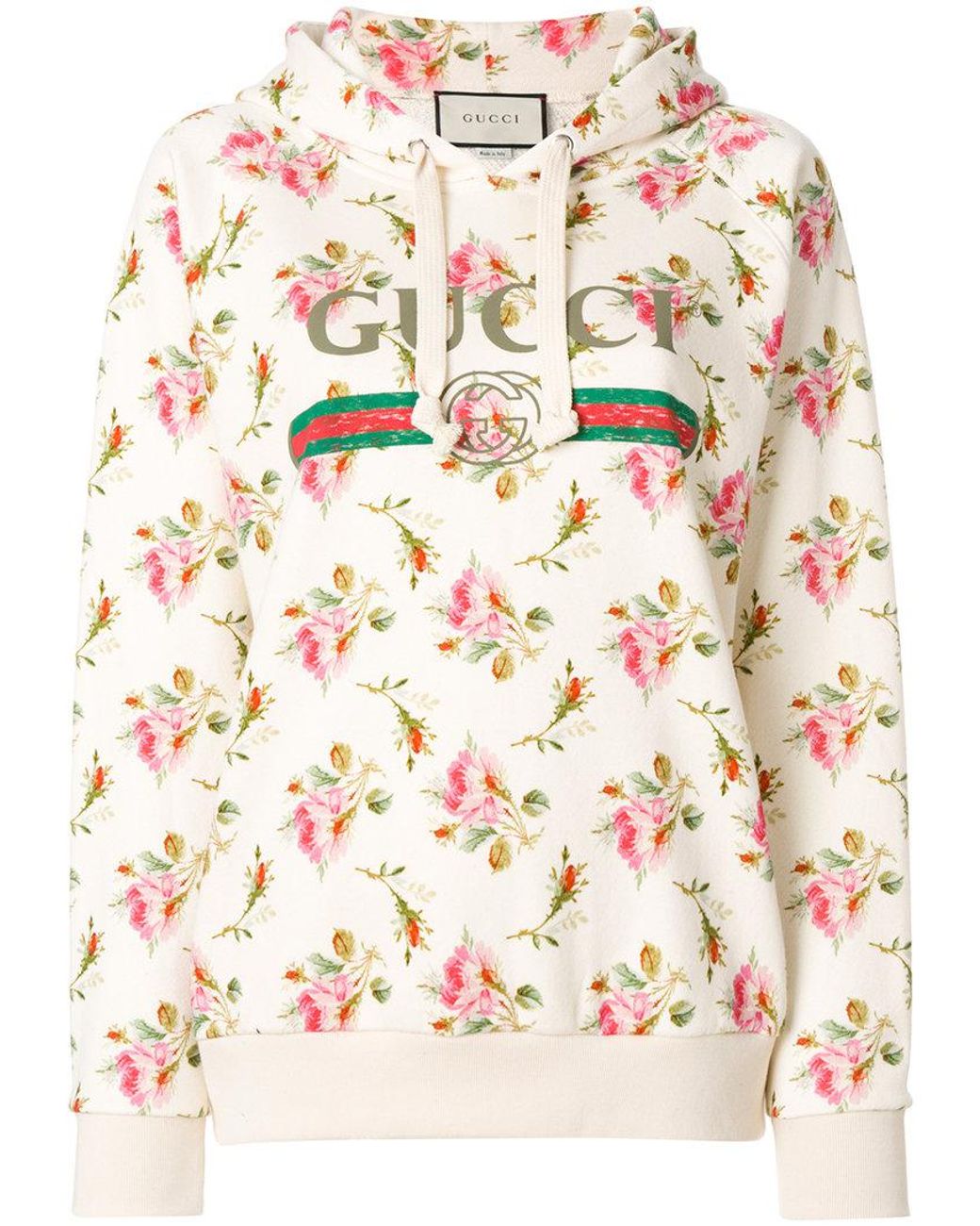 Utænkelig Atomisk Opmærksom Gucci Floral Logo Hooded Sweatshirt | Lyst