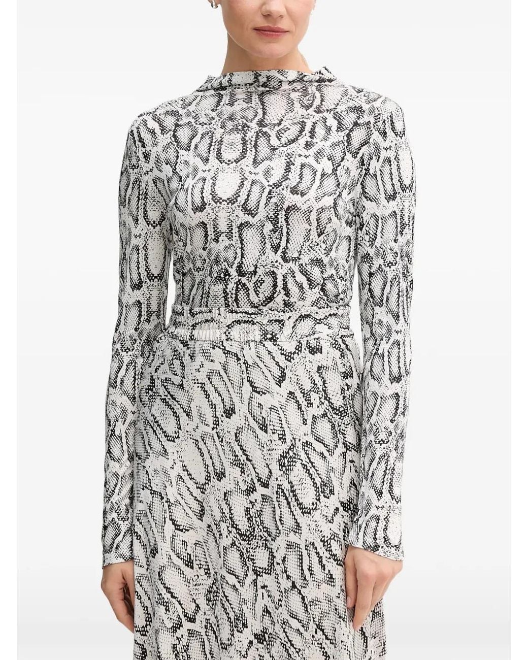 Top Con Estampado De Serpiente MARC AUREL de color Gray