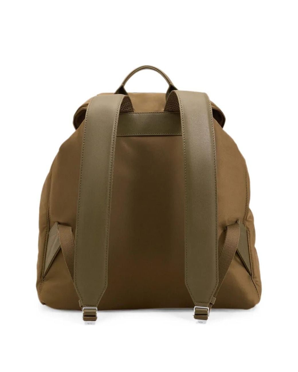 AMI Brown Nylon Marcel Flap Backpack