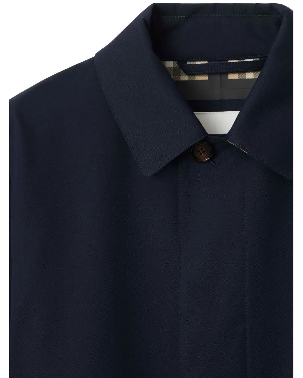 Burberry Blue Button-Up Coat for men