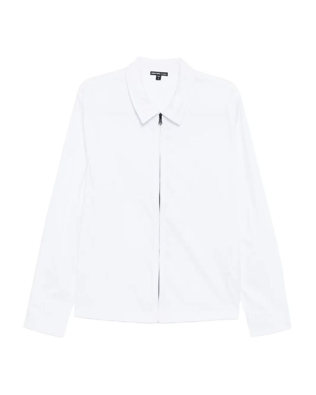 James Perse White Zip-Up Shirt for men