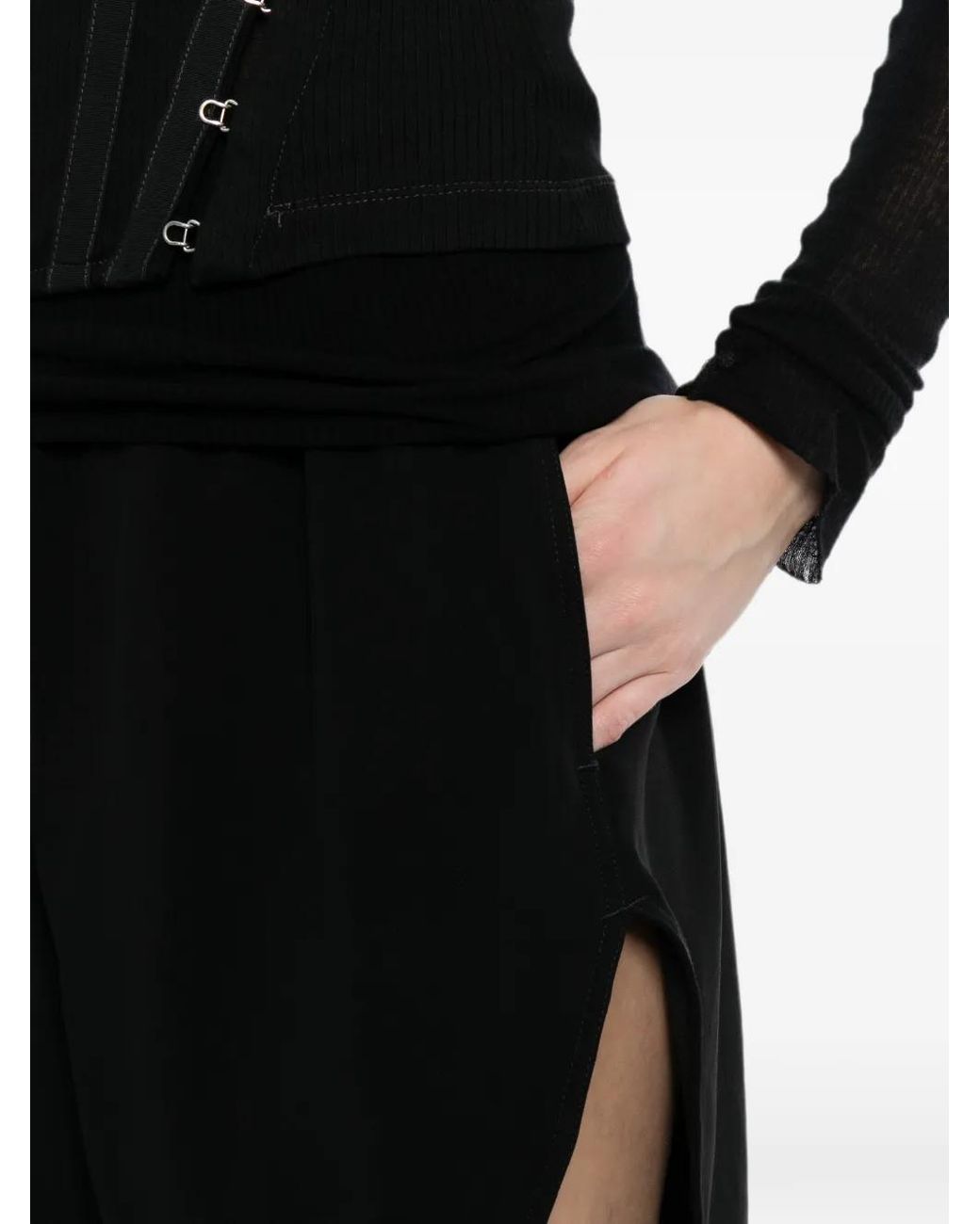 Rick Owens Black Drawstring-Waist Shorts