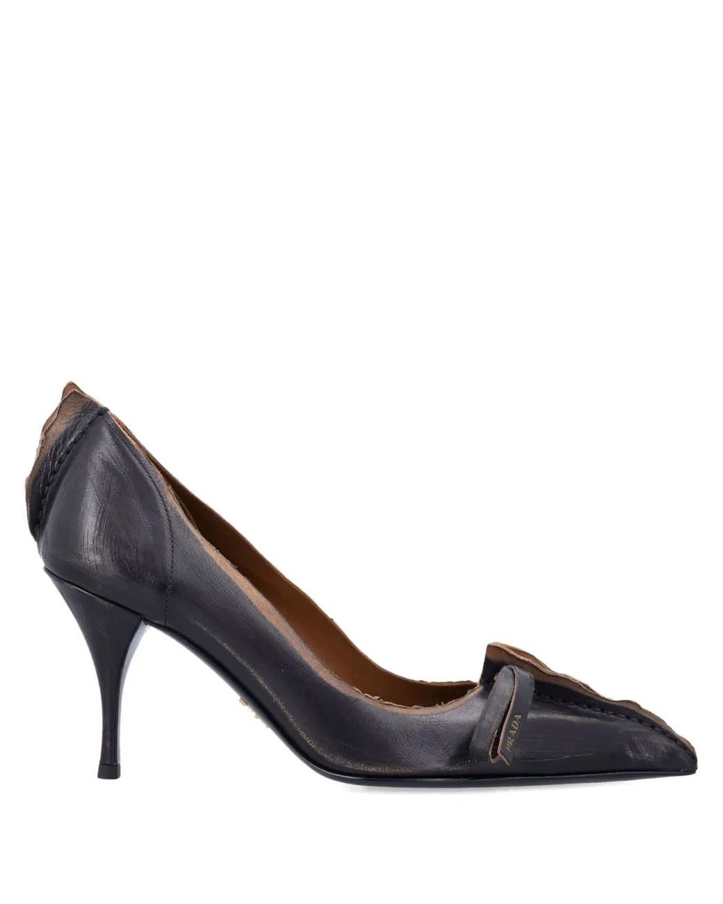 Prada Black Pumps Mit Spitzer Kappe 85Mm