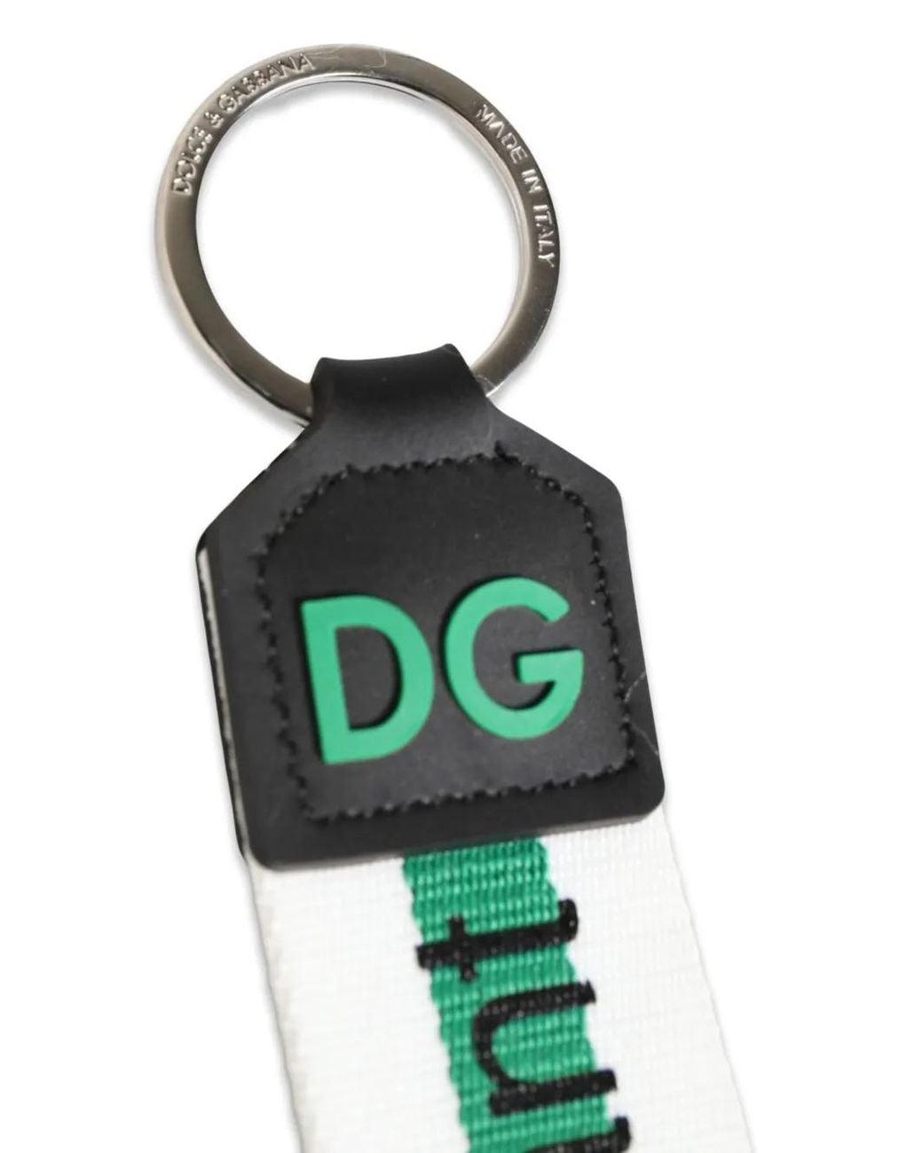 Dolce & Gabbana Green Dg Logo Keychain for men