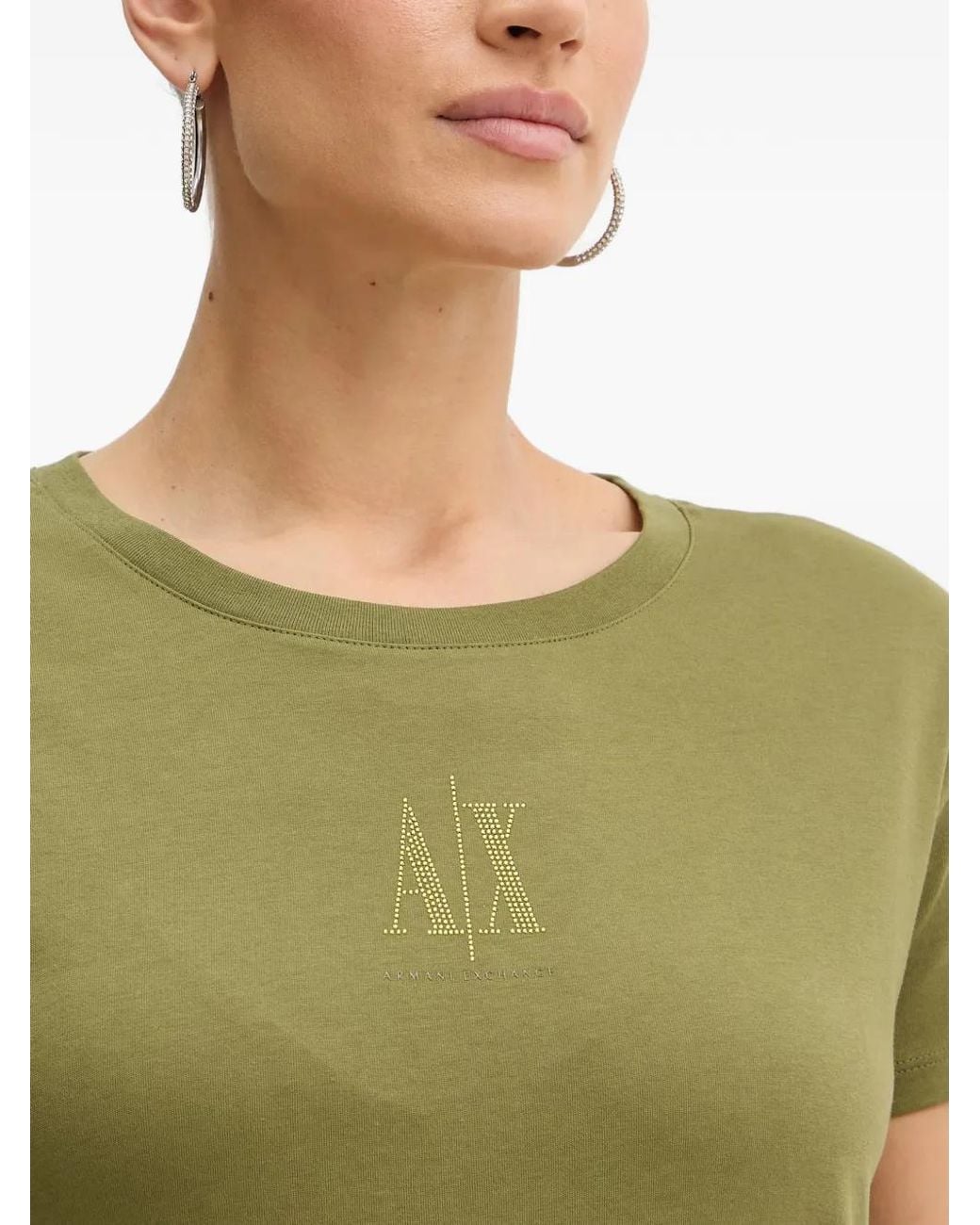 ARMANI EXCHANGE Green Crew-Neck T-Shirt
