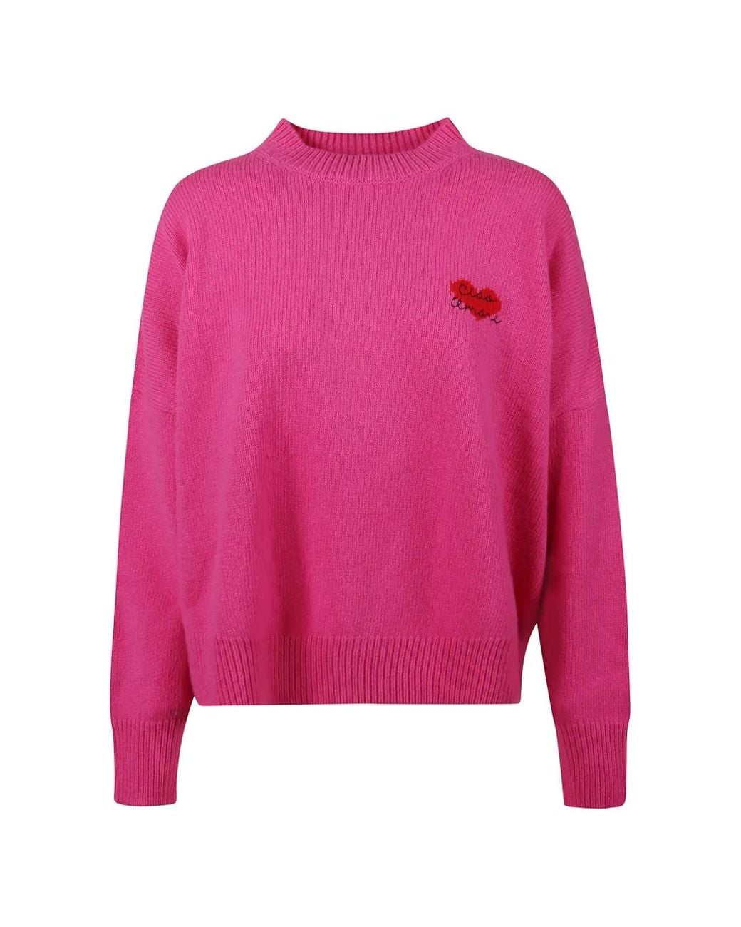 Giada Benincasa Pink Heartbeat Ciao Amore Sweater