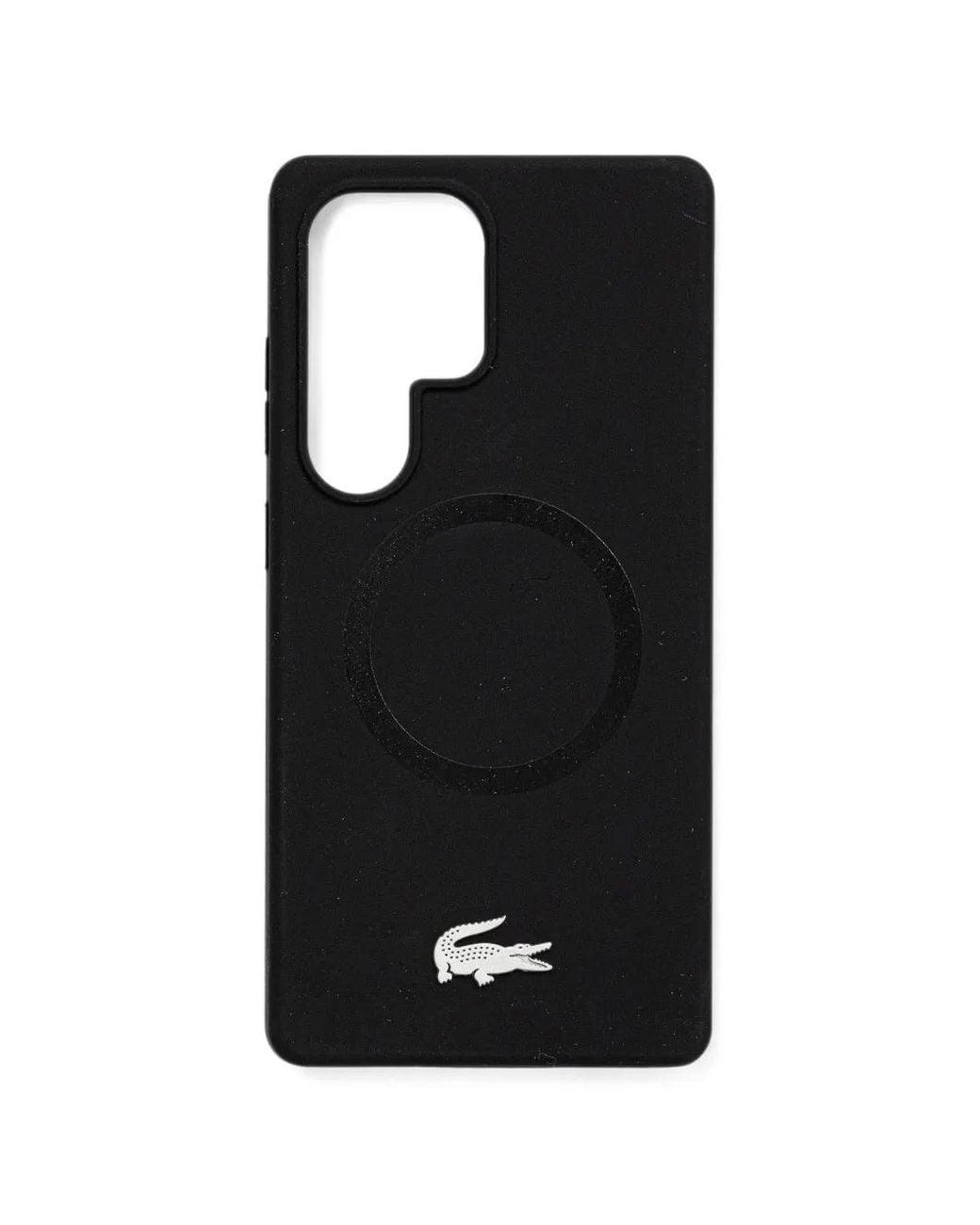 Lacoste Black Logo-Plaque Phone Case