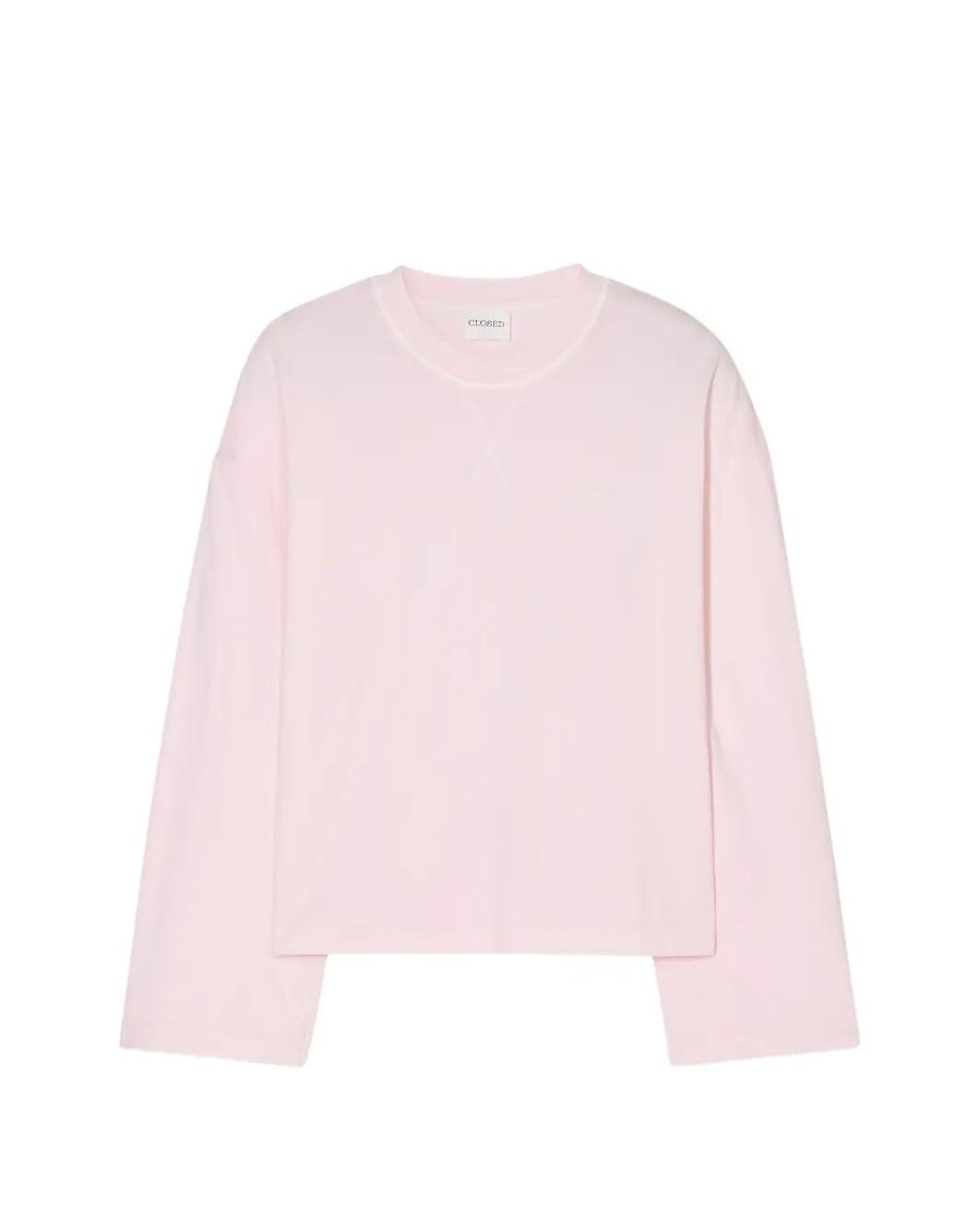 Closed Pink Logo-Embroidered Crew-Neck T-Shirt