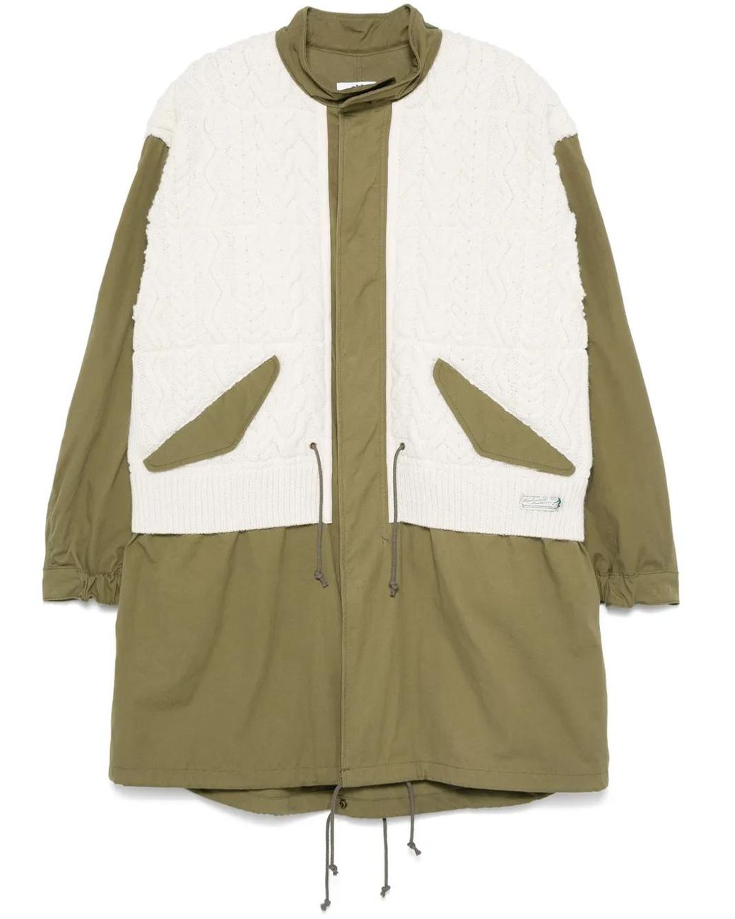 Junya Watanabe Green X Richmond Knitwear Panelled Parka for men