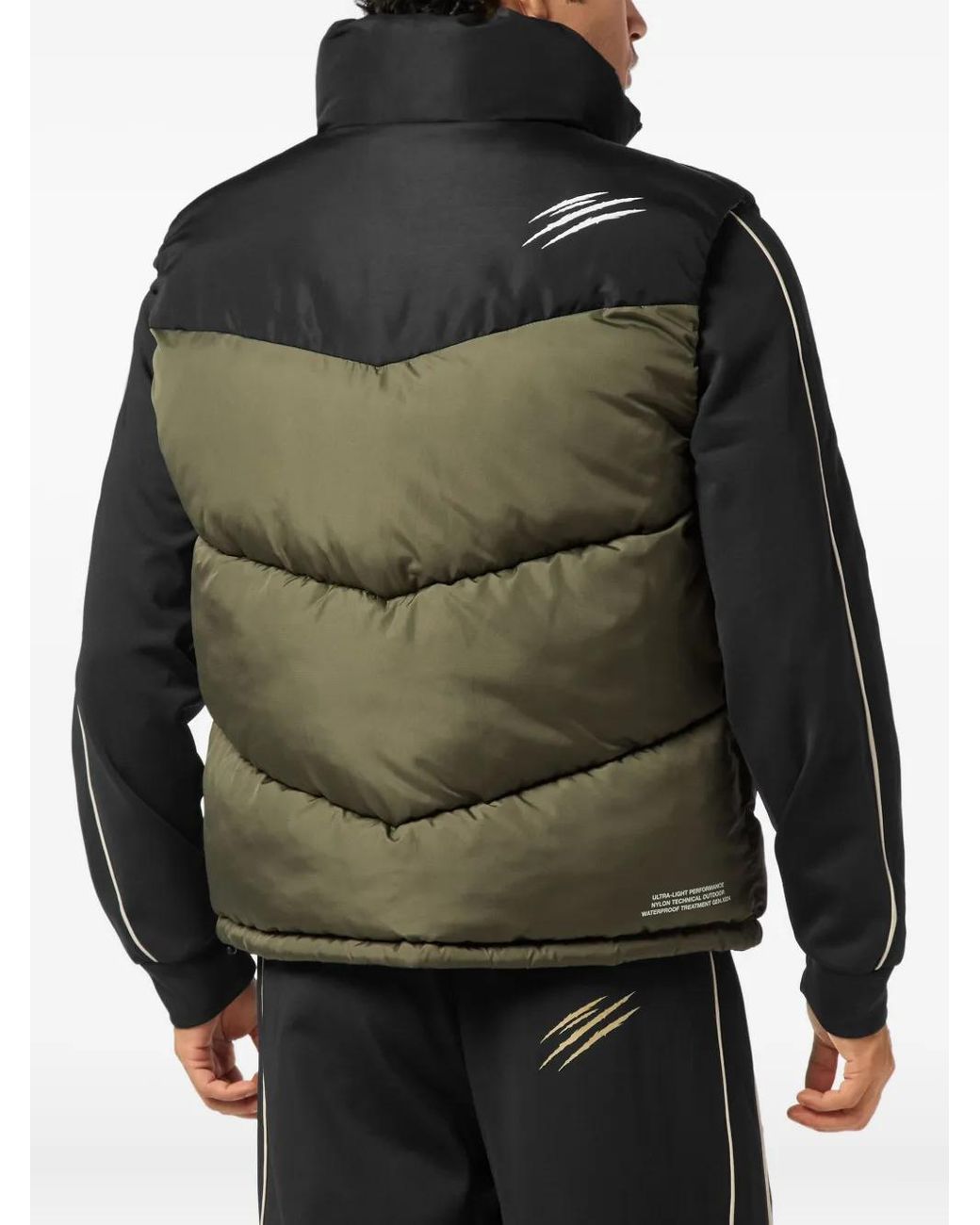 Philipp Plein Green Puffer Jacket Vest for men