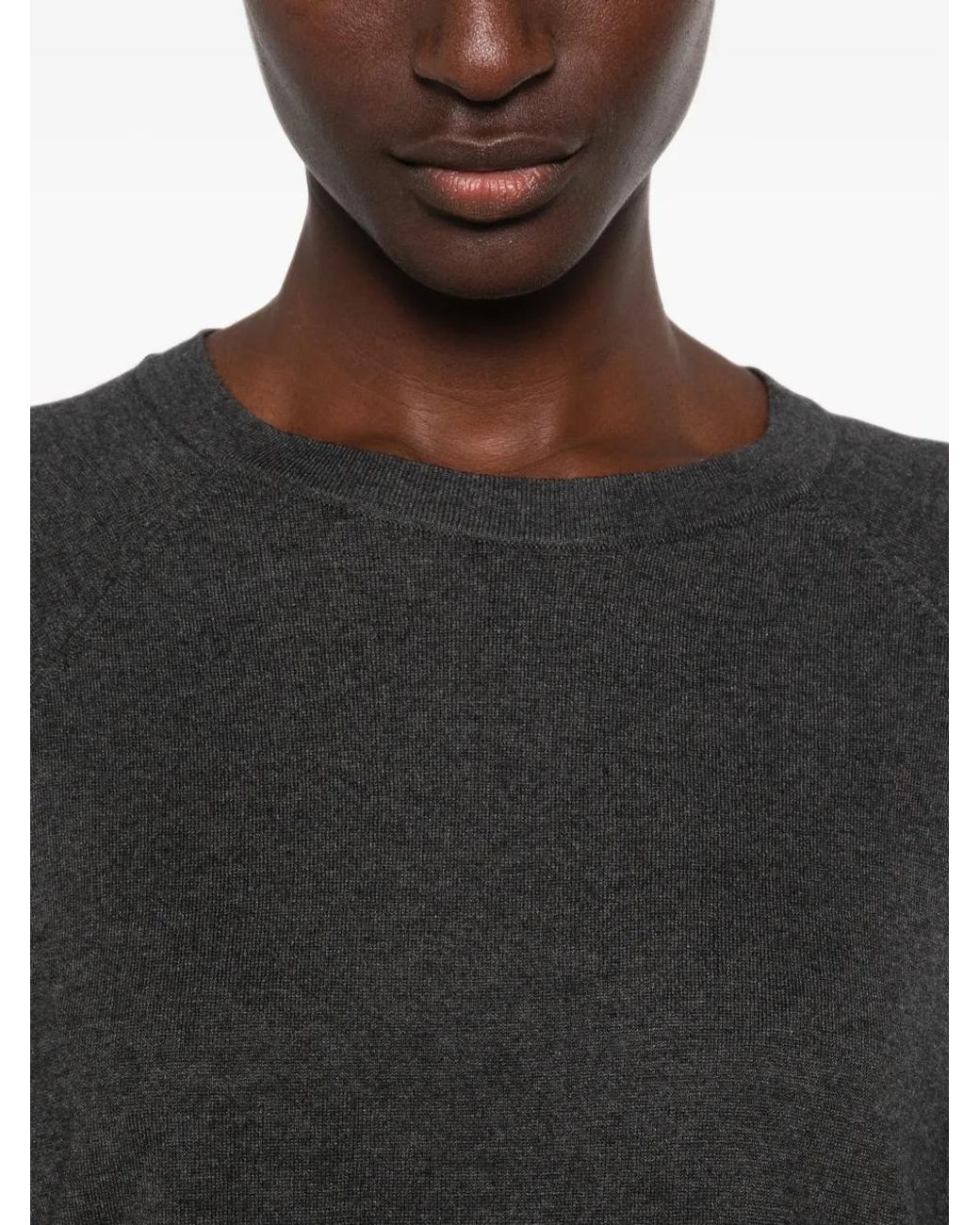 Purotatto Black Raglan-Sleeve Sweater