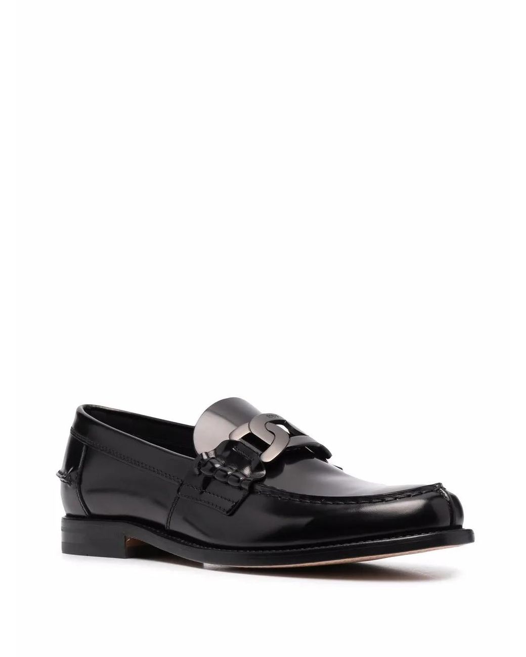 Tod's Black Leather Loafers for men