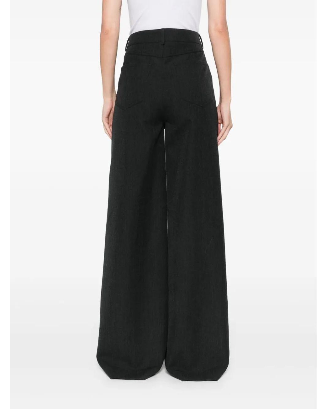 Nanushka Black Wide-Leg Trousers
