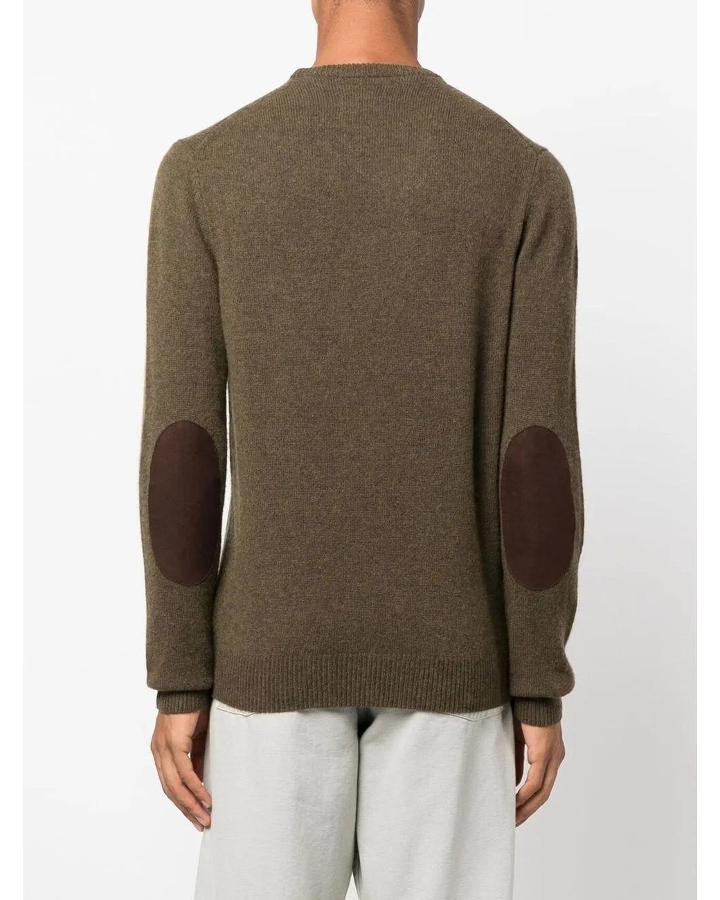 Barbour Brown Crew-Neck Long-Sleeve Jumper for men