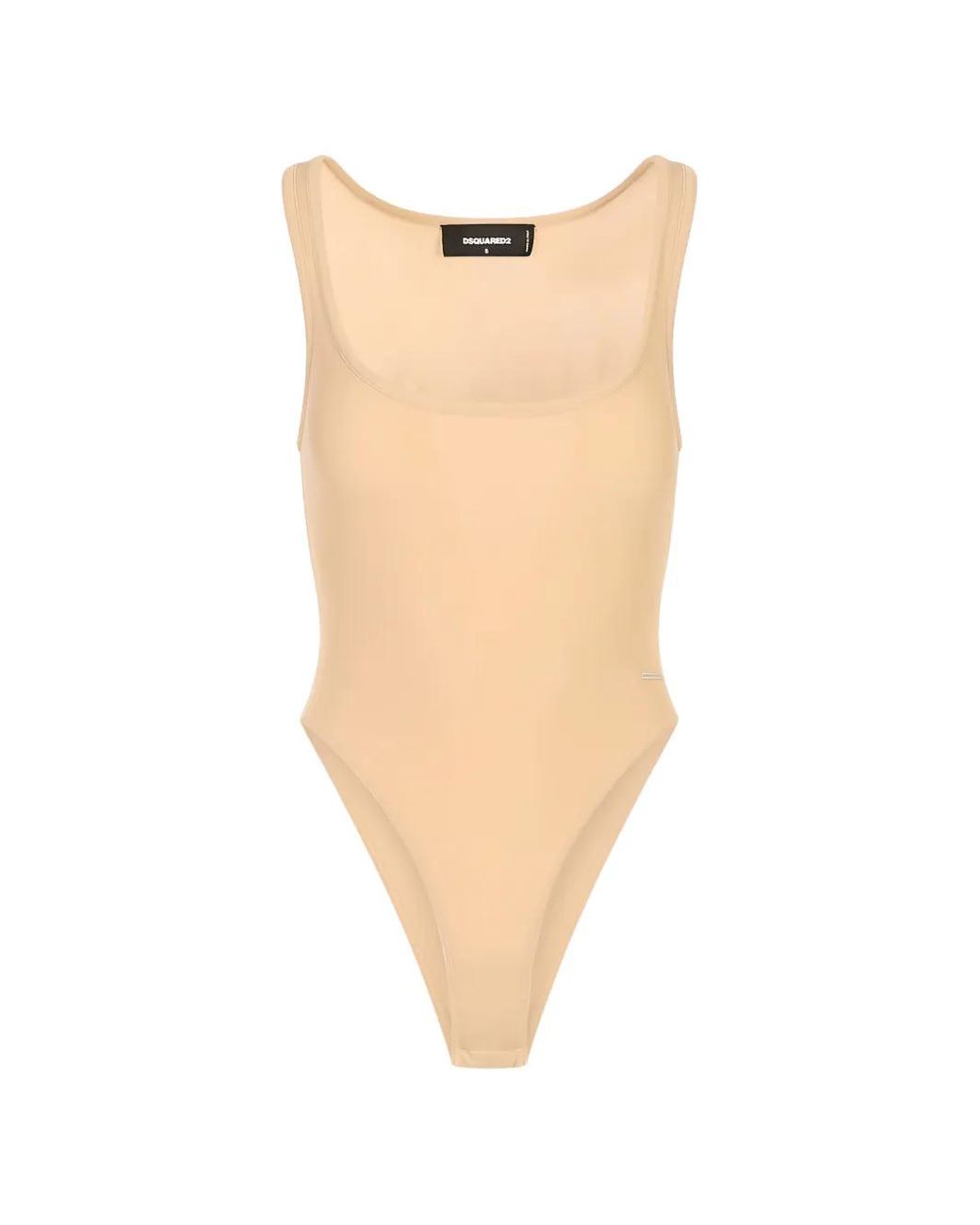 DSquared² Chic Night Ribgebreide Body in het White