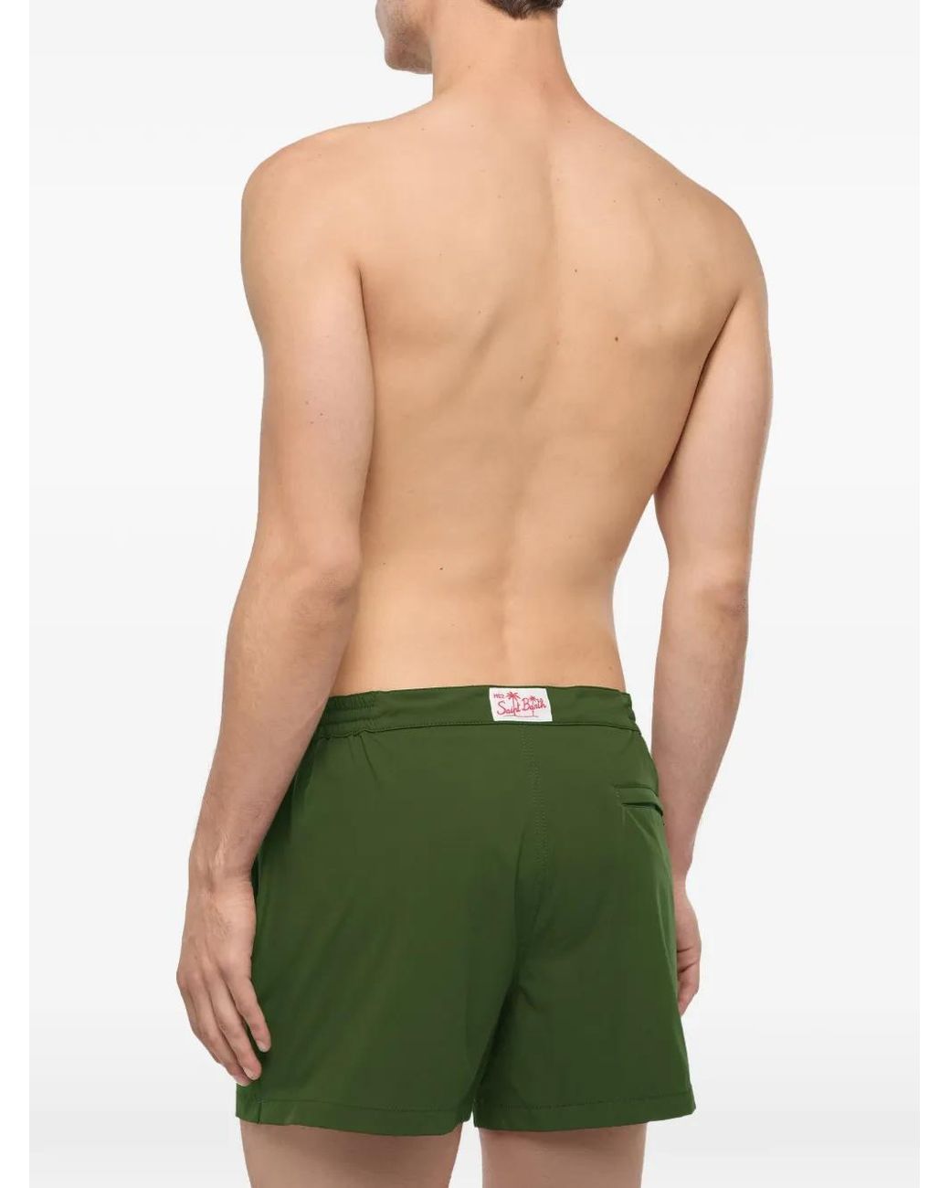 Mc2 Saint Barth Green Harrys Fitted Cut Swim Shorts for men