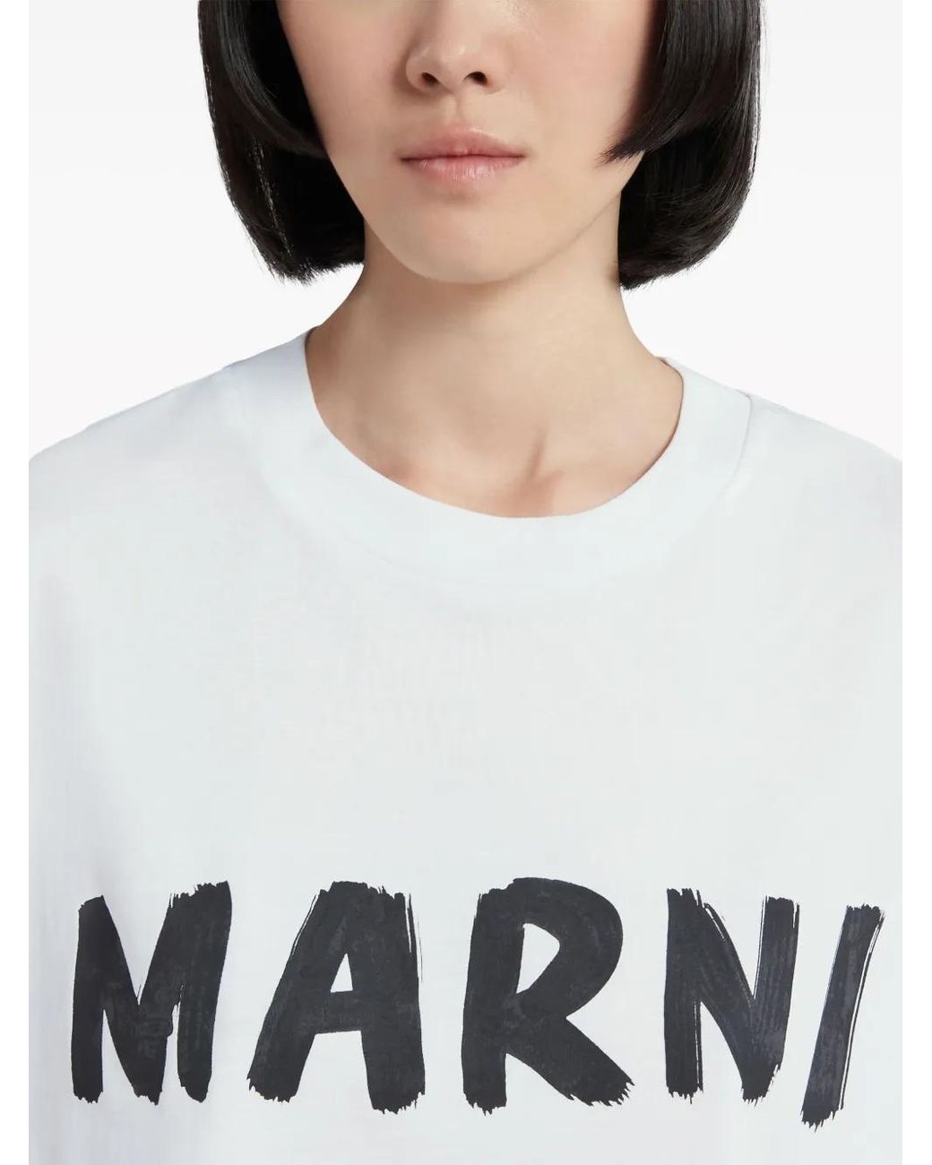 Marni White T-Shirt With Print