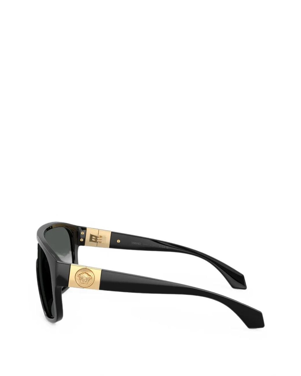 Versace Black Medusa Rectangular-Frame Sunglasses for men
