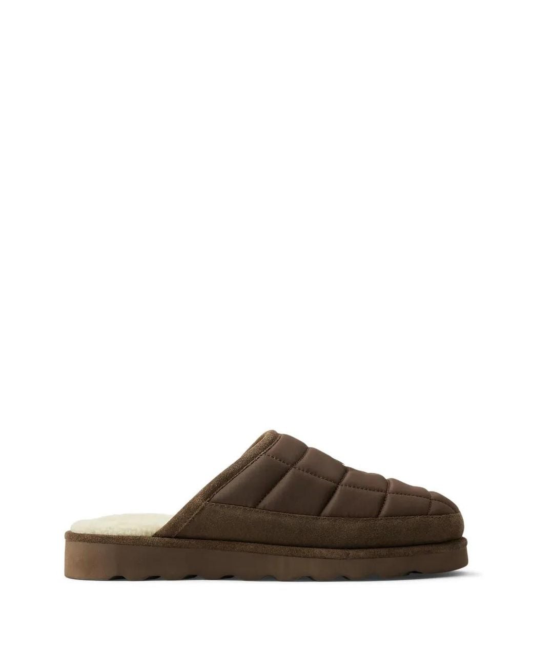 Polo Ralph Lauren Brown Quilted Shearling-Lined Slippers for men