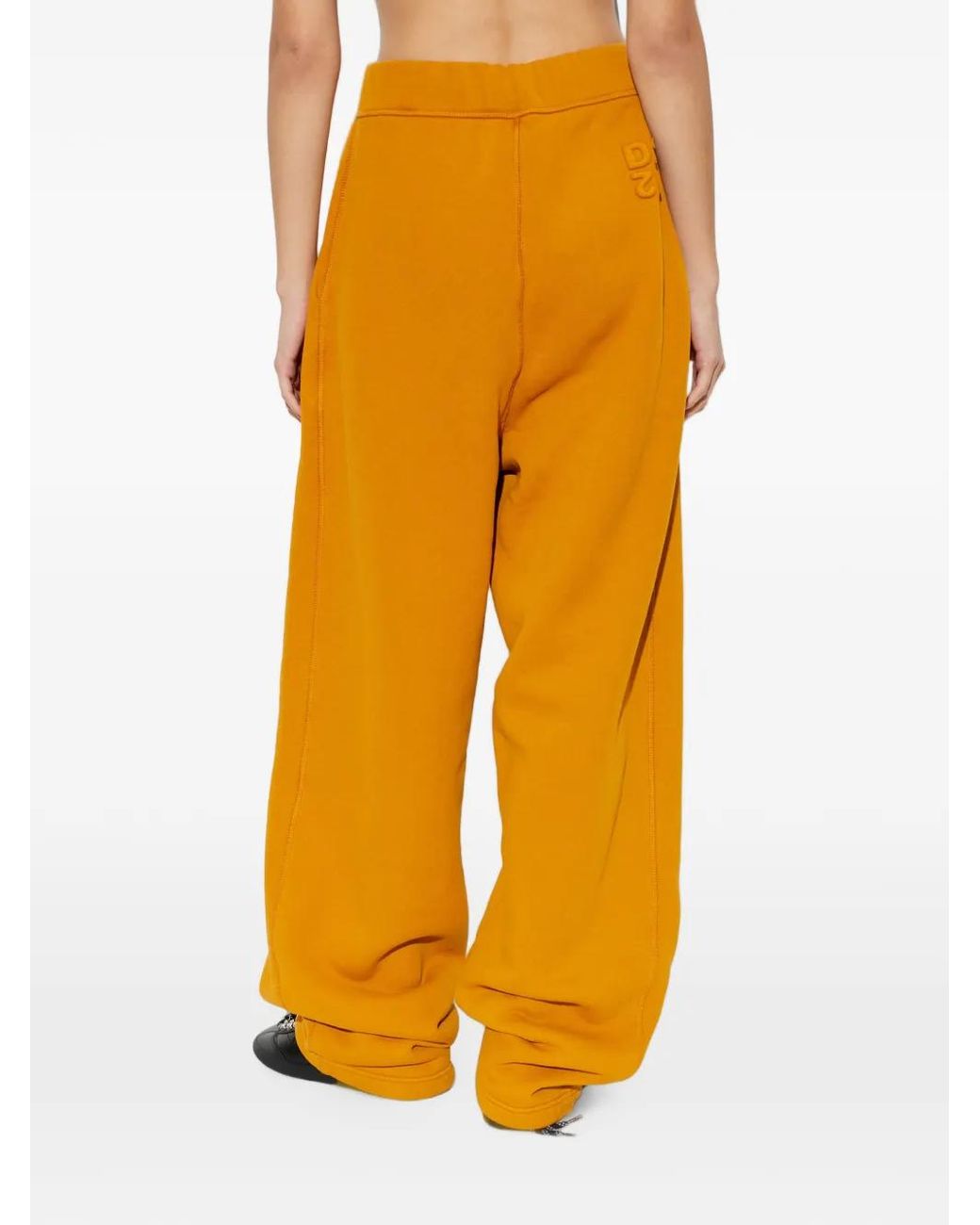 DSquared² Orange Logo-Embossed Drawstring Track Pants