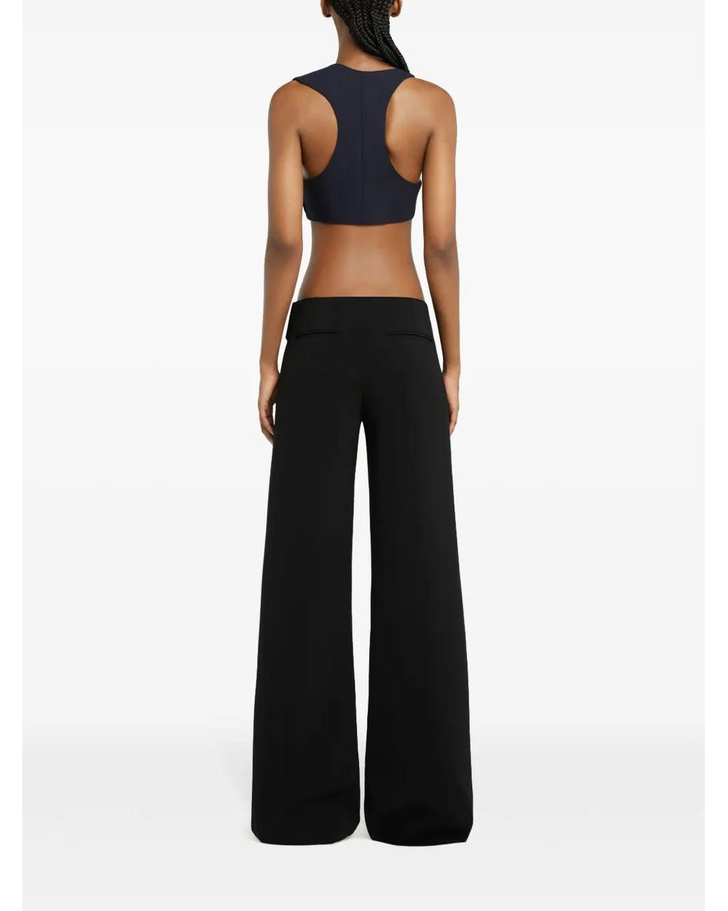 Courreges Black Wide-Leg Trousers
