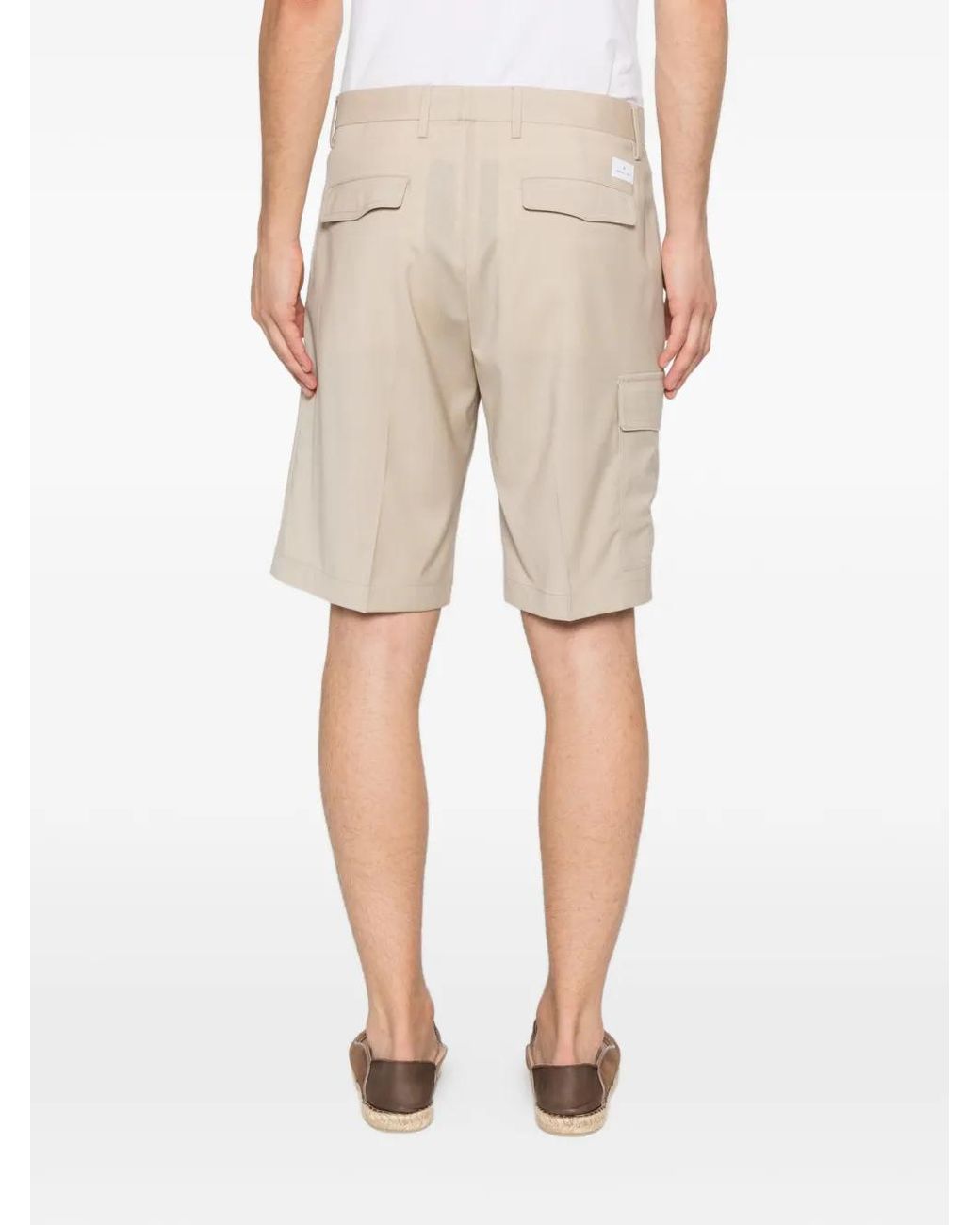 Manuel Ritz White Pleated Shorts for men