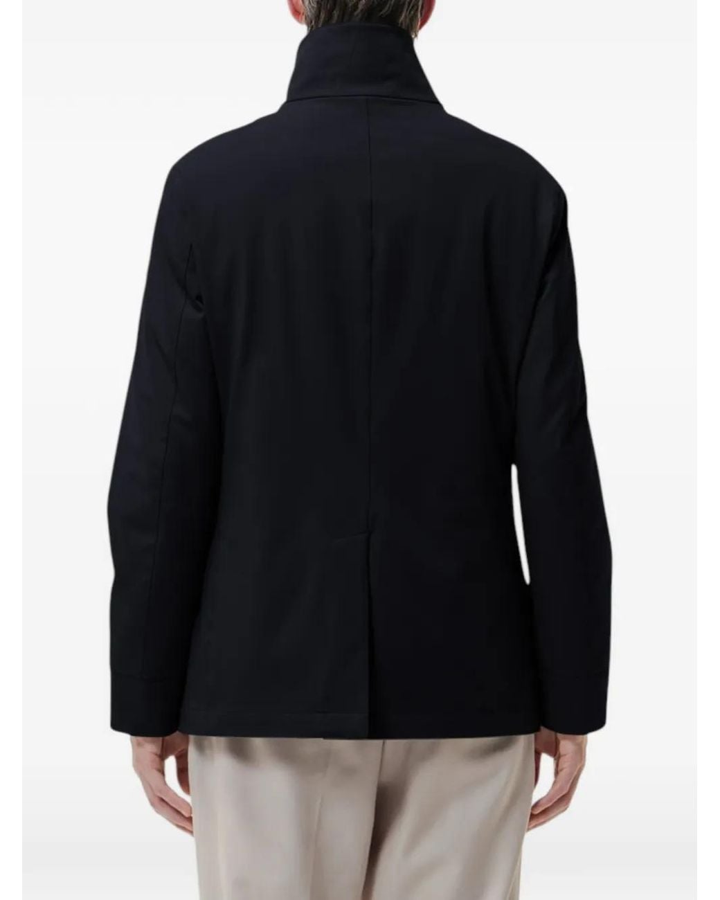 DUNO Black Edmund Double-Breasted Padded Coat for men
