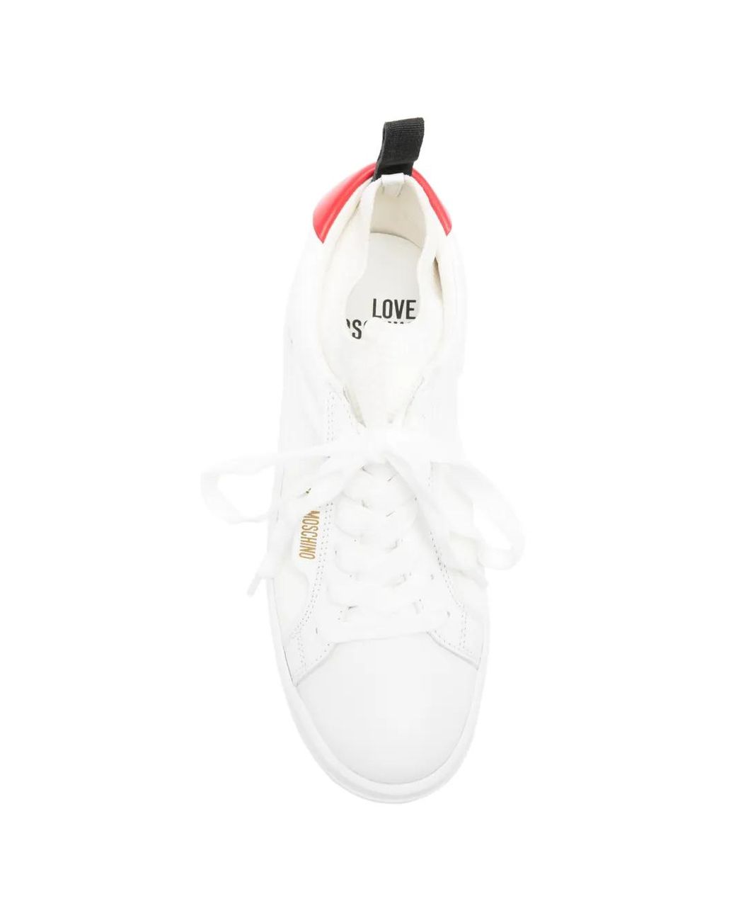 Love Moschino White Lace-Up Sneakers